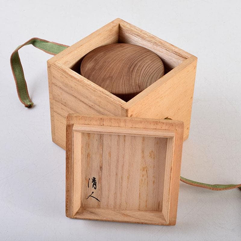 茶道具　輪島塗　小崎清人作　神代杉　棗　共箱　V　9268