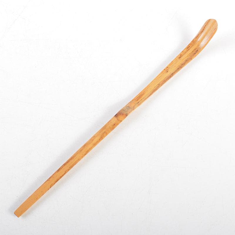 茶道具　宗泰作　茶杓　銘「苔清水」　共筒　紫野松長剛山極め箱　C　R5160