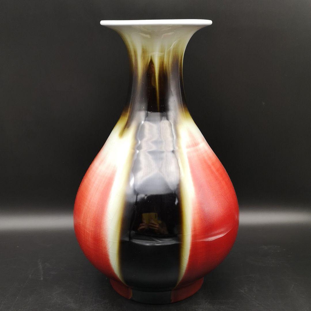 景徳鎮 辰砂釉 花瓶 高さ31cm 伝統工芸品 フラワーベース フォロー割