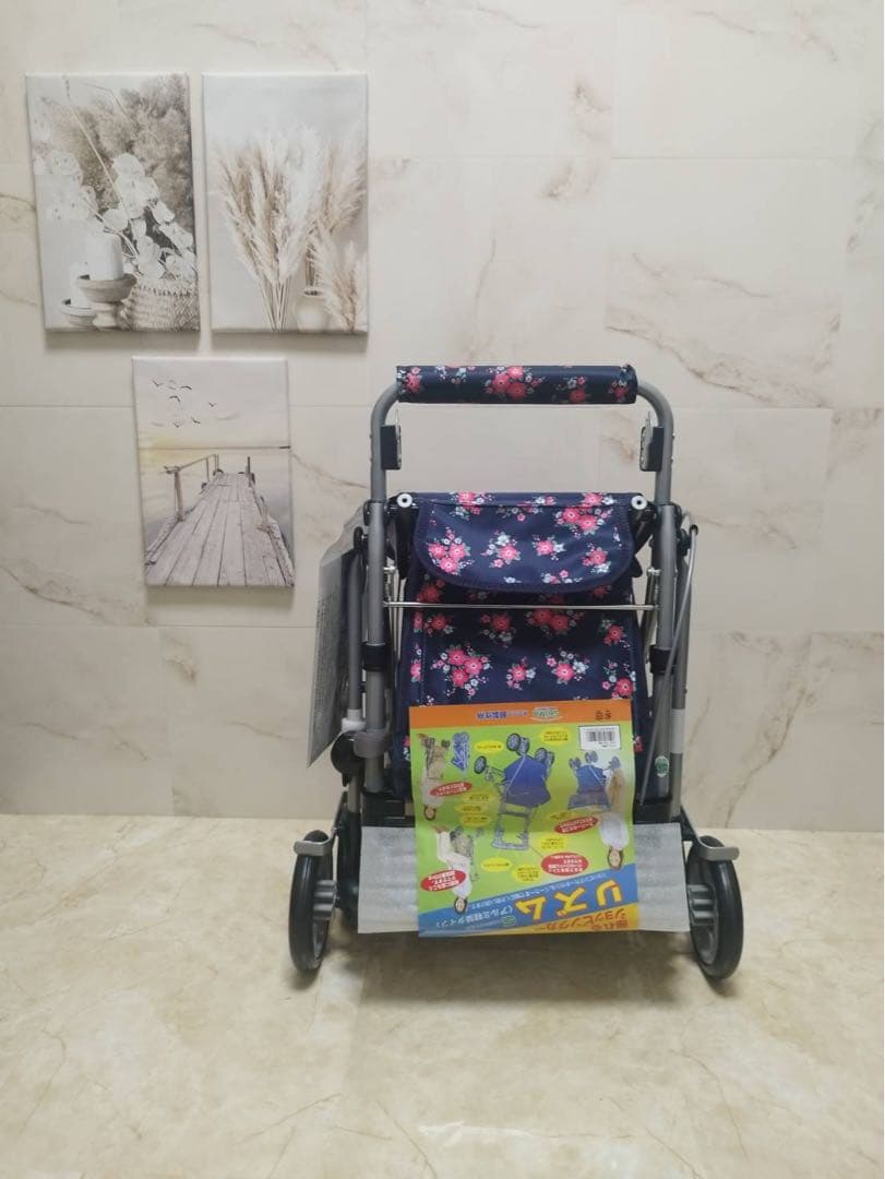 RWCリズム　花柄フローラル　シルバーカート　島製作所