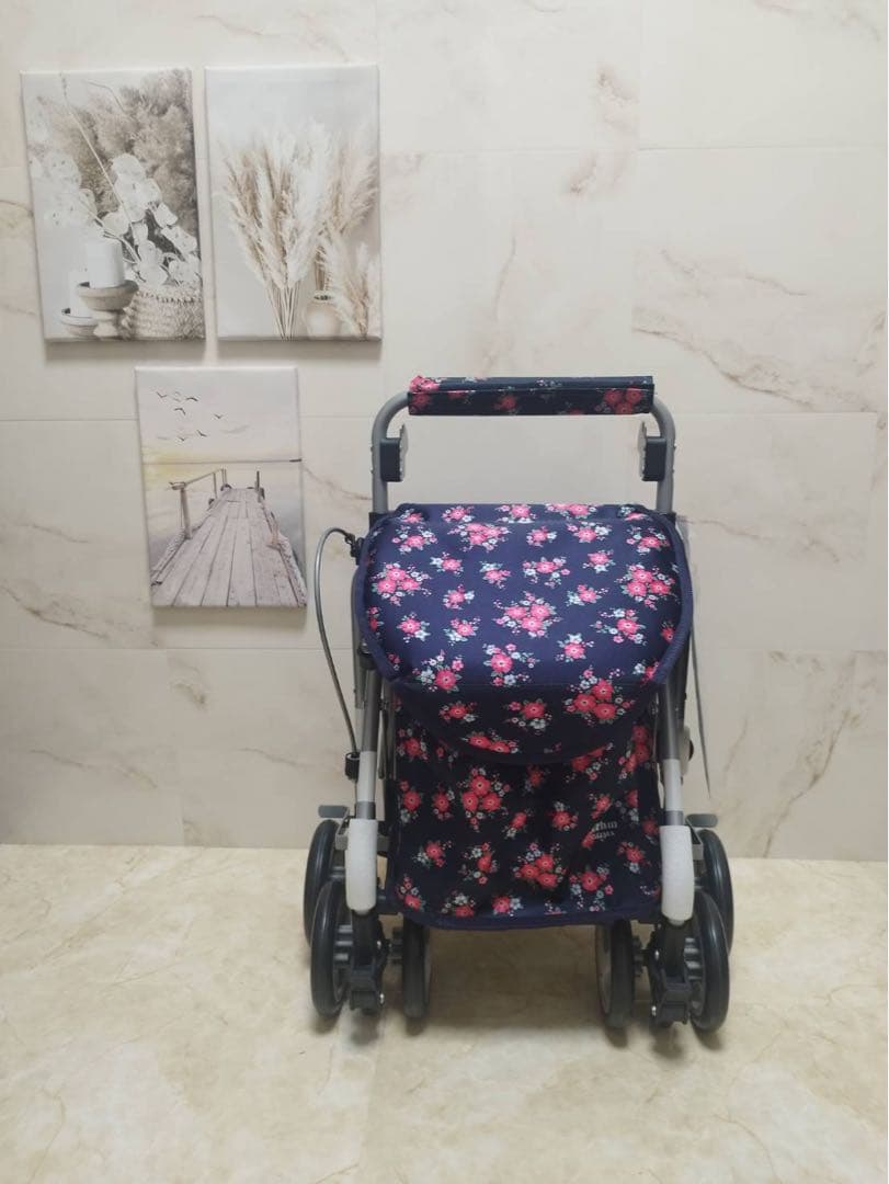 RWCリズム　花柄フローラル　シルバーカート　島製作所