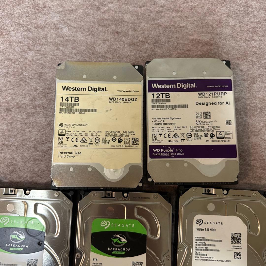 【大容量HDDまとめ売り】2TB〜14TB 計45台セット 業者様・転売歓迎