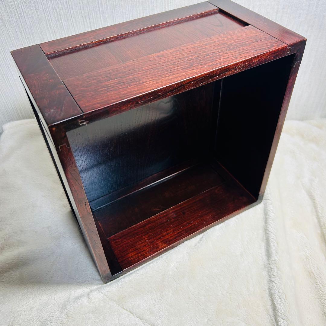 【美品】　箱膳　大　木箱　ダークブラウン