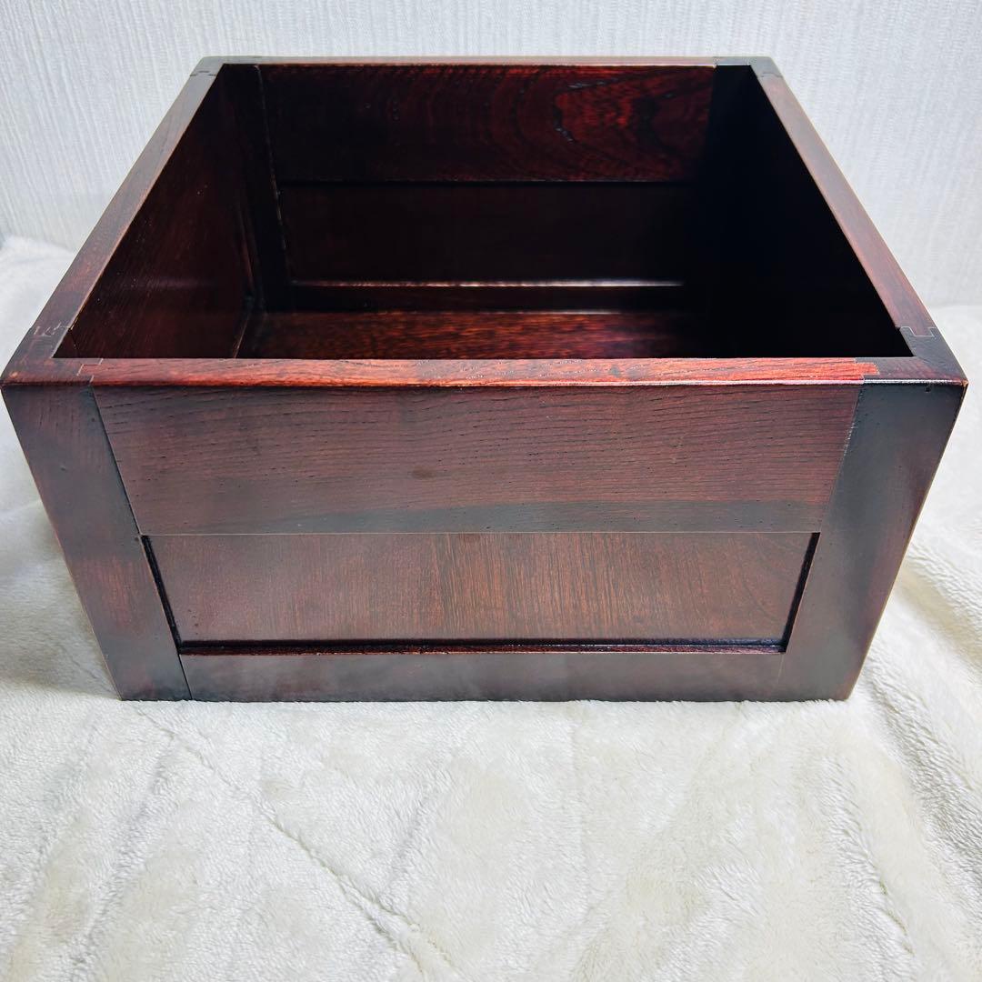 【美品】　箱膳　大　木箱　ダークブラウン