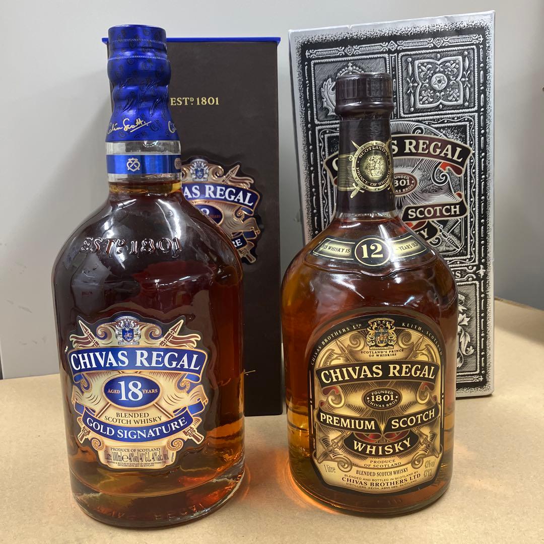 【未開栓】シーバスリーガル 18年12年 大容量 1000ml 2本 箱付き