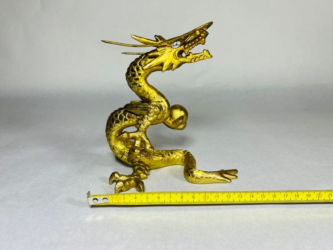 龍文堂 OSAKA 作品 金色 ビンテージ 龍の置物