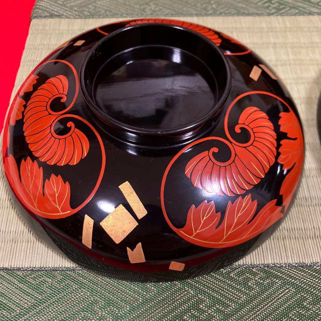 輪島塗　椀　葵房絵付煮物椀　漆器10客セット