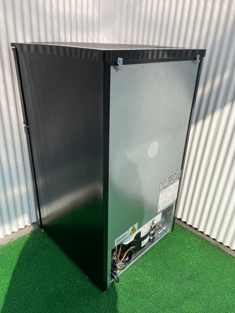 A07 アイリスオーヤマ 90L おしゃれブラック2ドア冷蔵庫 コンパクト 単身