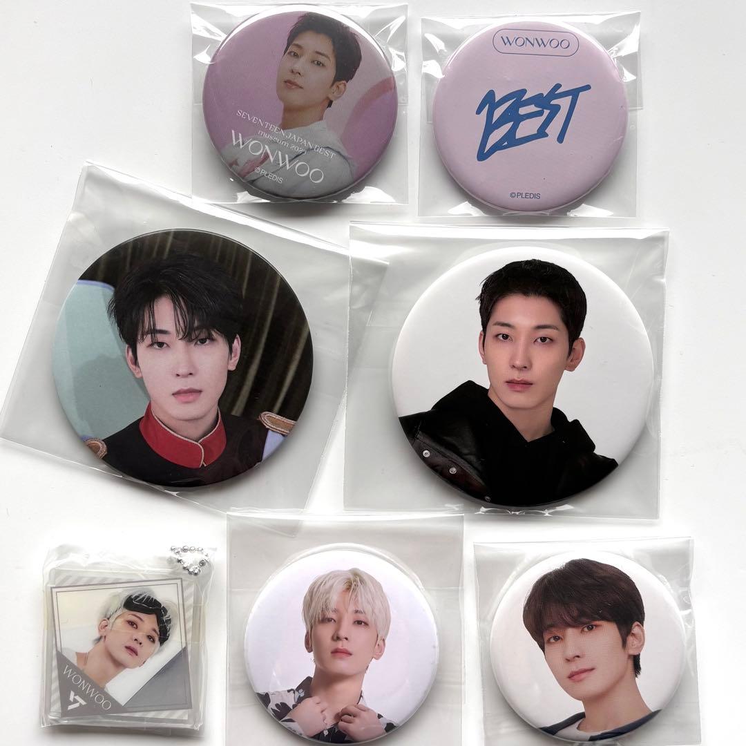 seventeen 缶バッジ　ワッペン　ideal cut アクスタ　ウォヌ