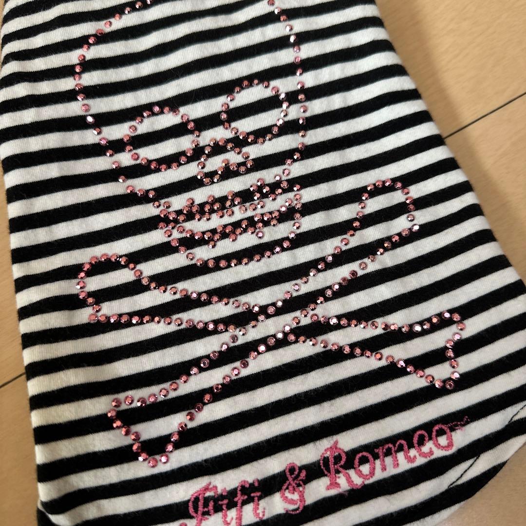 お値下げ中！Fifi&Romeo スカル柄スタッズ付きボーダーT ブラックS