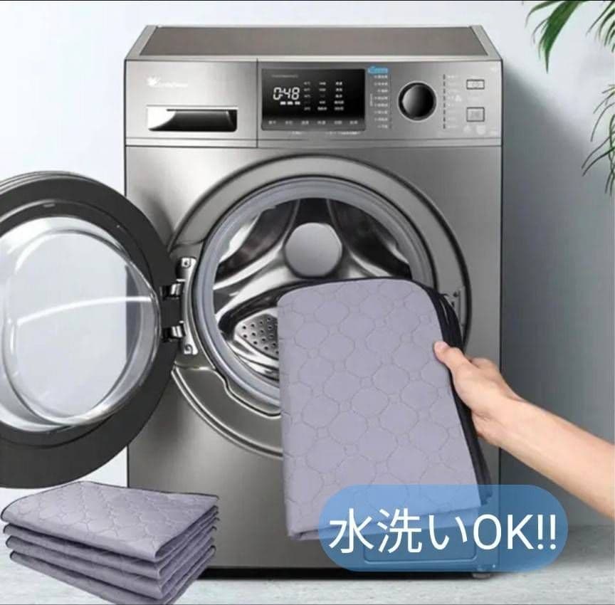 Ｌベージュ シート トイレ　洗える　ペット　犬　猫　吸水　マット　2枚
