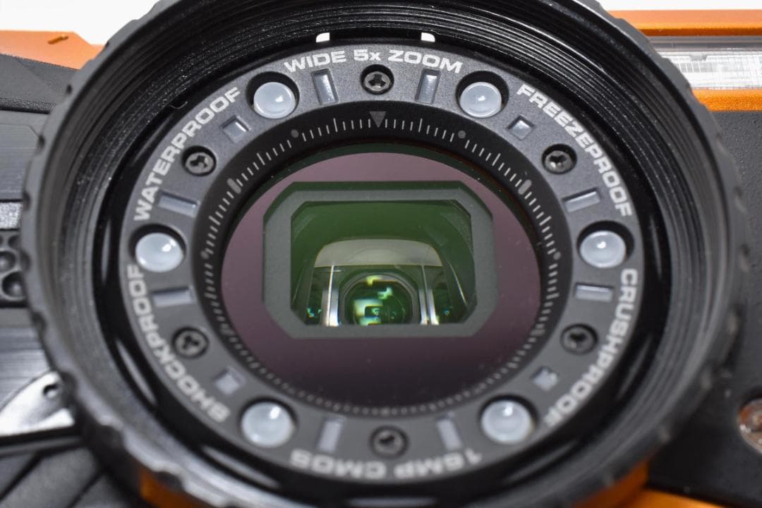 ショット数少 RICOH WG-50 防水 耐衝撃 オレンジ デジタルカメラ