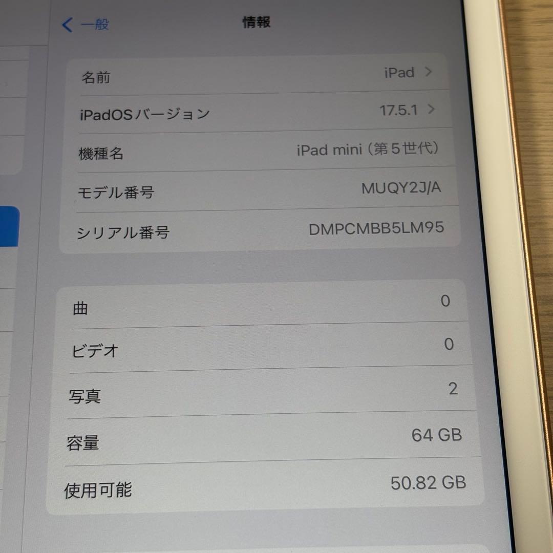 iPad mini 第5世代 64GB ゴールド
