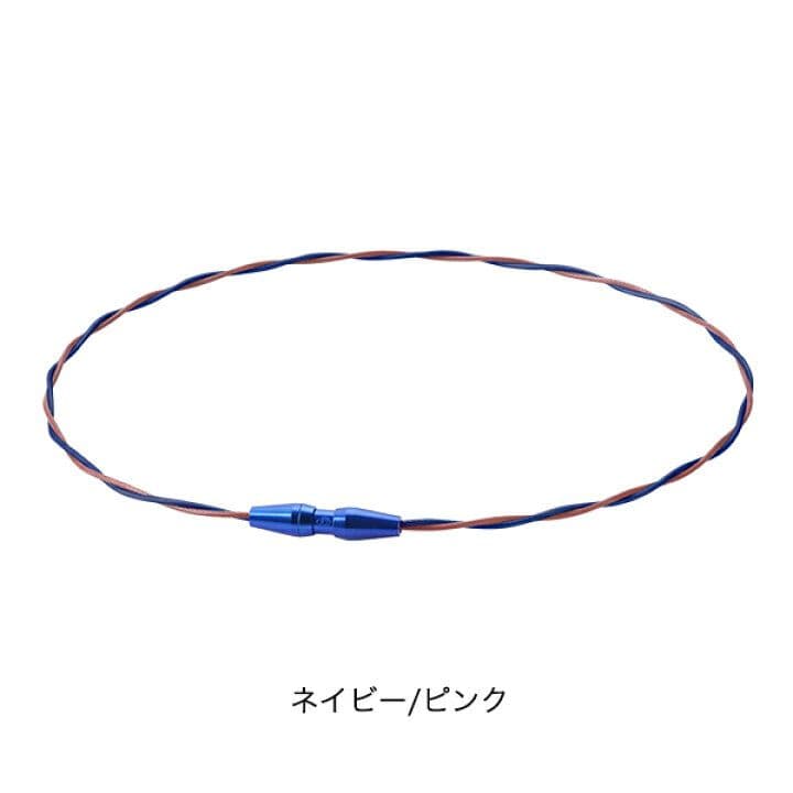 phiten RAKUWAネックトルネード ネイビー/ピンク 50cm