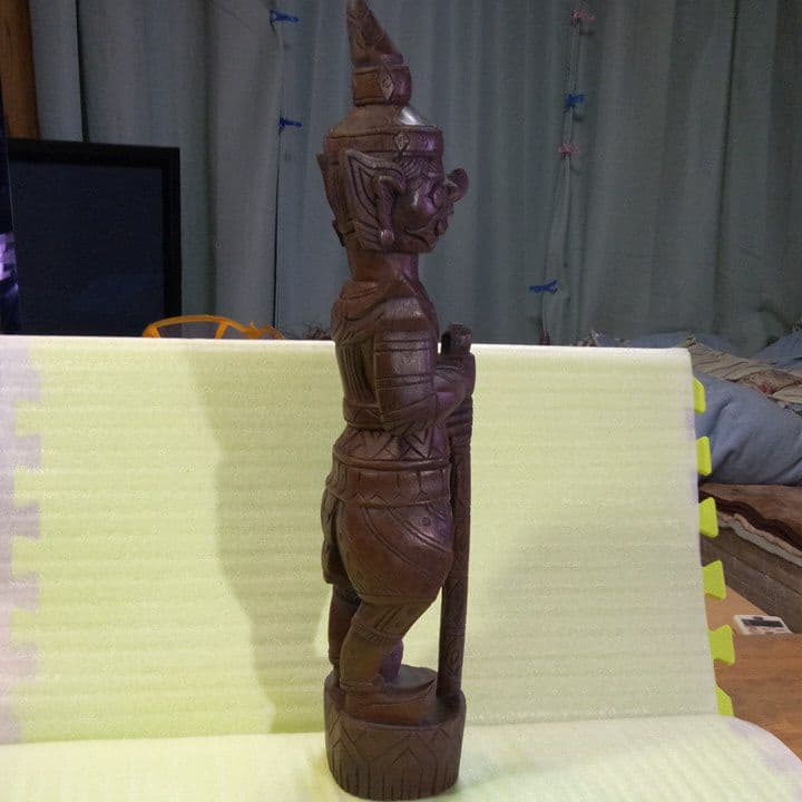 ミャンマー　木彫像　オブジェ　木製　木彫り　雑貨　インテリア　置物　魔除け