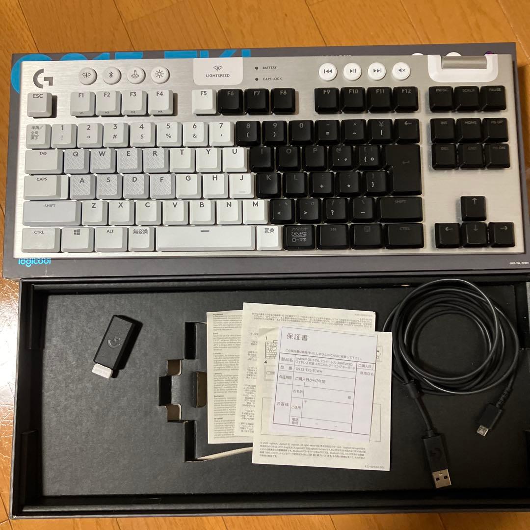 ロジクール g913tkl 茶軸タクタイル ワイヤレスゲーミングキーボード