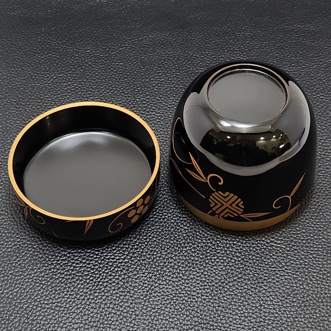 Y3483-2 茶道具 塗師 北村葵春 松竹梅 唐草蒔絵 棗 共箱　　#13