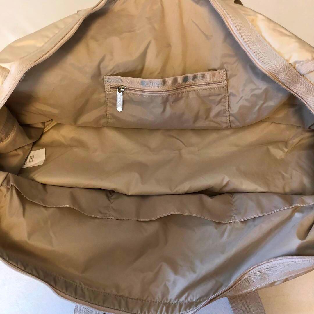 LeSportsac ベージュ ボストンバッグ ショルダーストラップ付