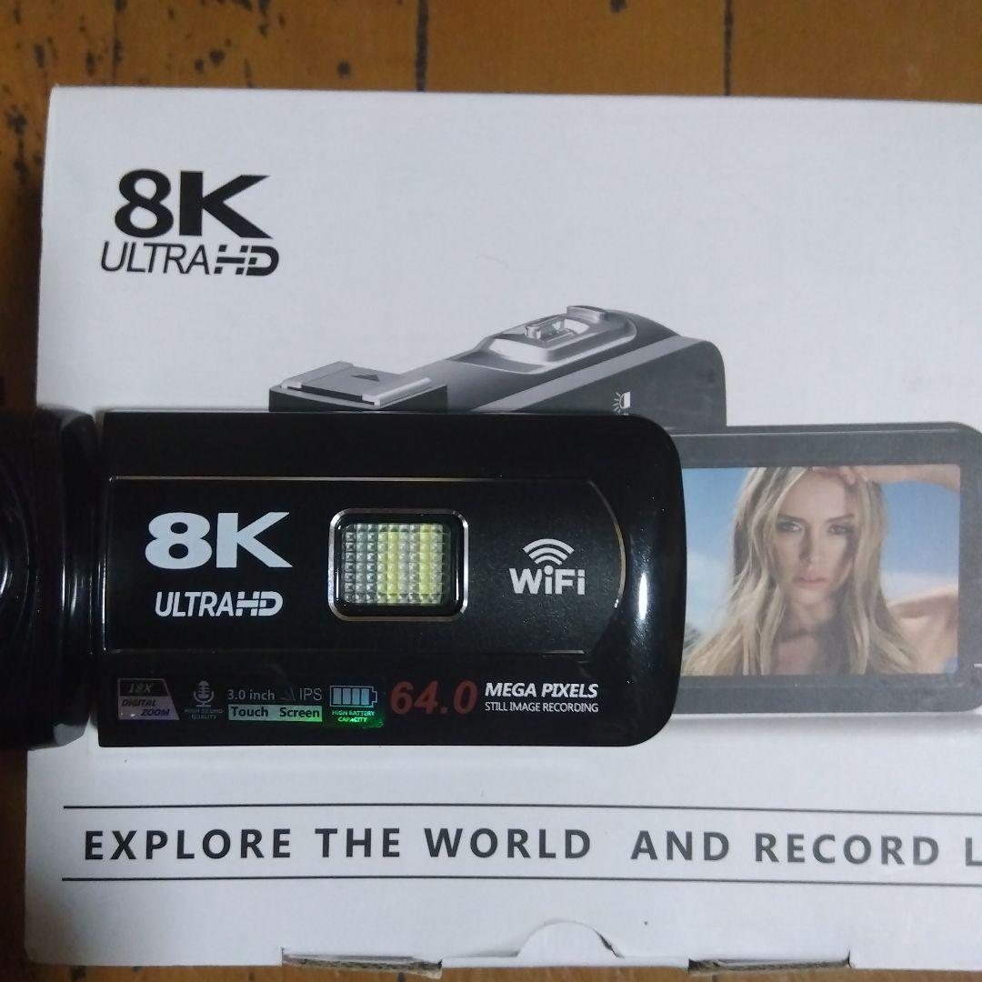 8K Ultra HD ビデオカメラ 64MP Wi-Fi