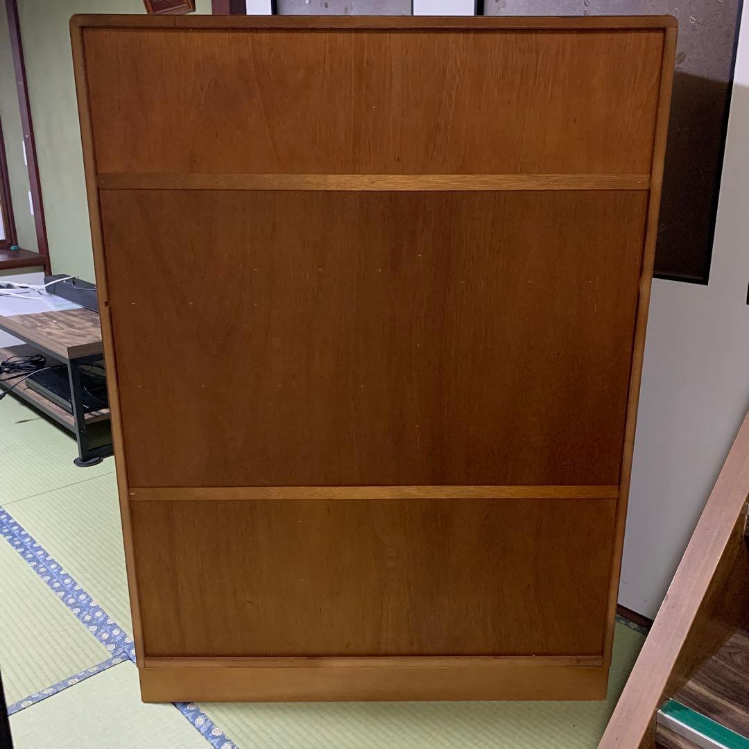 昭和レトロ　茶箪笥 水屋箪笥ガラス戸 和家具 アンティーク 収納棚 たのメル便