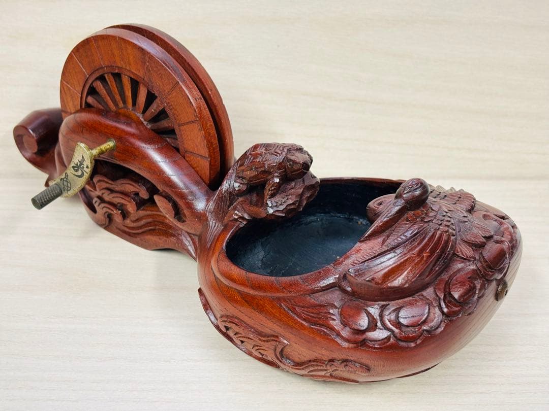 墨壺　在銘　一文字坪梅作　宗秀　大工道具　墨壷　墨坪　すみつぼ　墨つぼ　工芸品