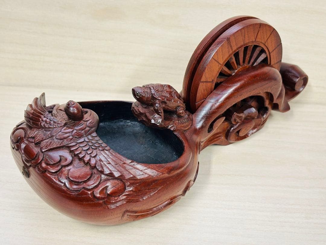 墨壺　在銘　一文字坪梅作　宗秀　大工道具　墨壷　墨坪　すみつぼ　墨つぼ　工芸品