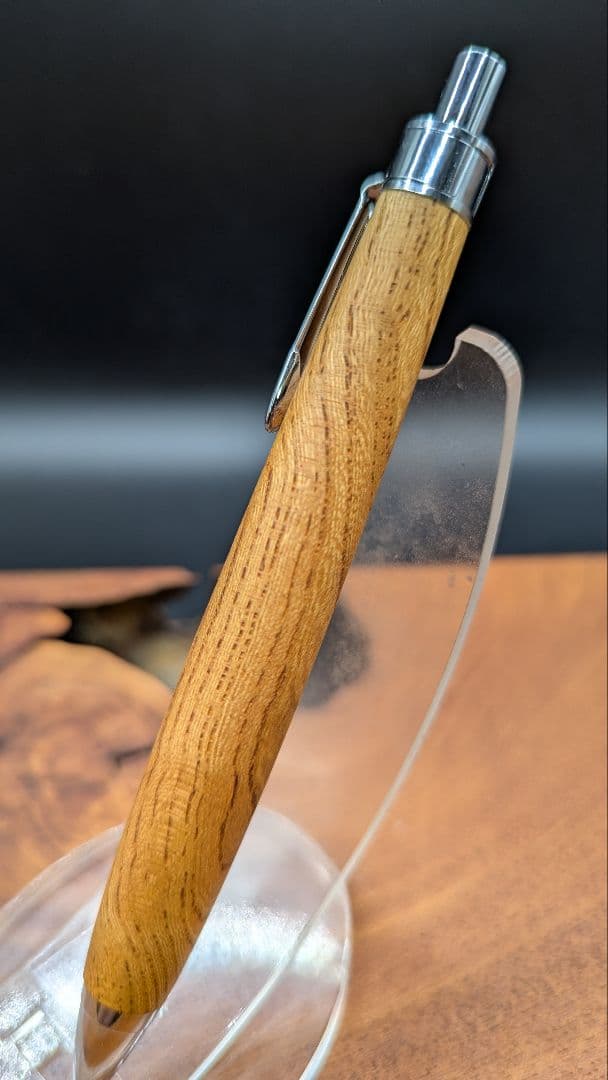718欅　変わり杢　木軸シャーペン　ボールペン