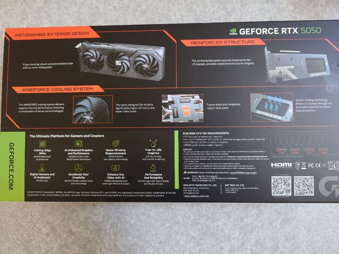 グラフィックボード・グラボ・ビデオカード GIGABYTE GEFORCE RTX 5050