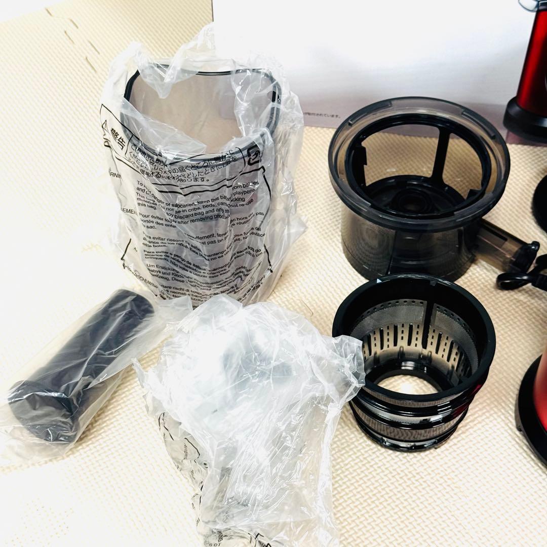 【美品】パナソニック ジューサー メタリックレッド MJ-L400-R