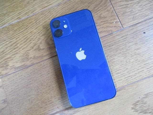 中古　softbank　Iphone12mini　64GB　ブルー　MGAP