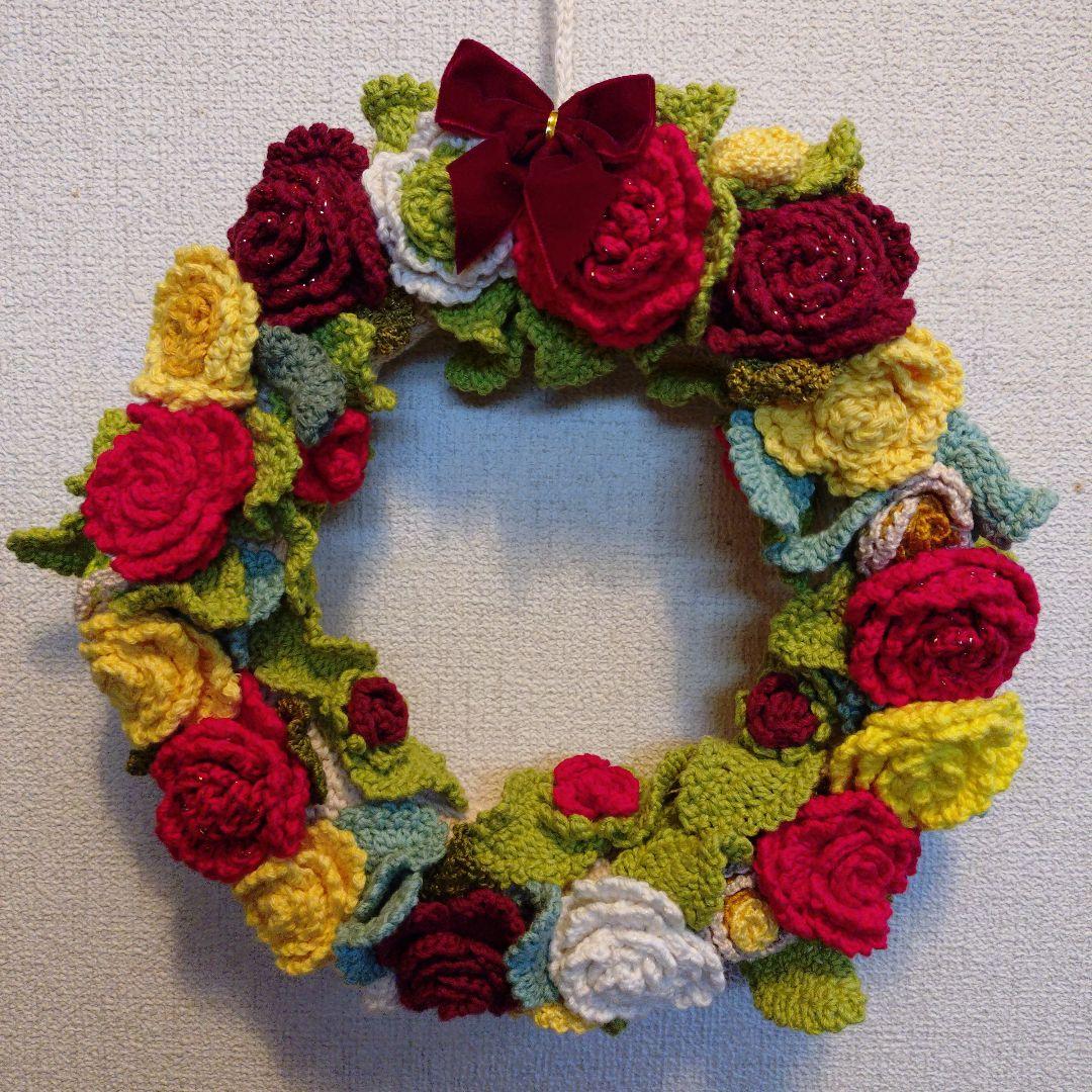 【ハンドメイド】バラのリース