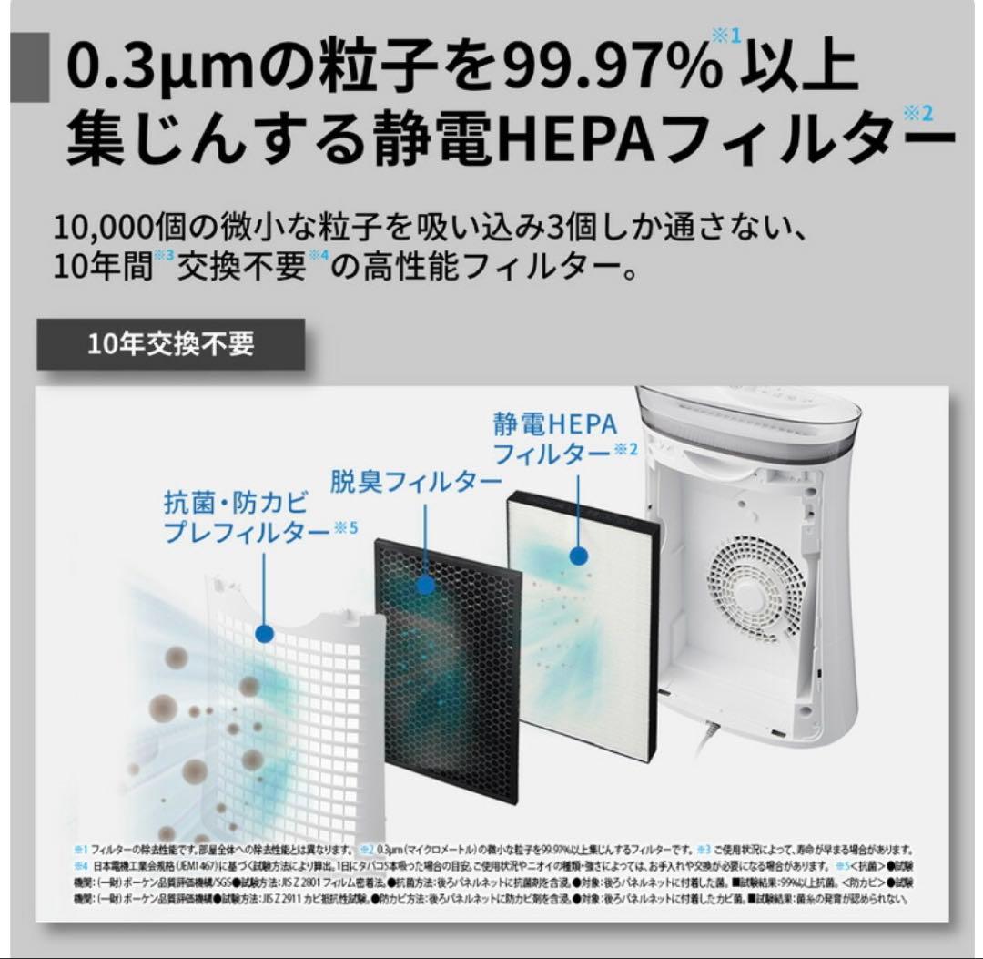SHARP 空気清浄機 ホワイト　FU-P50
