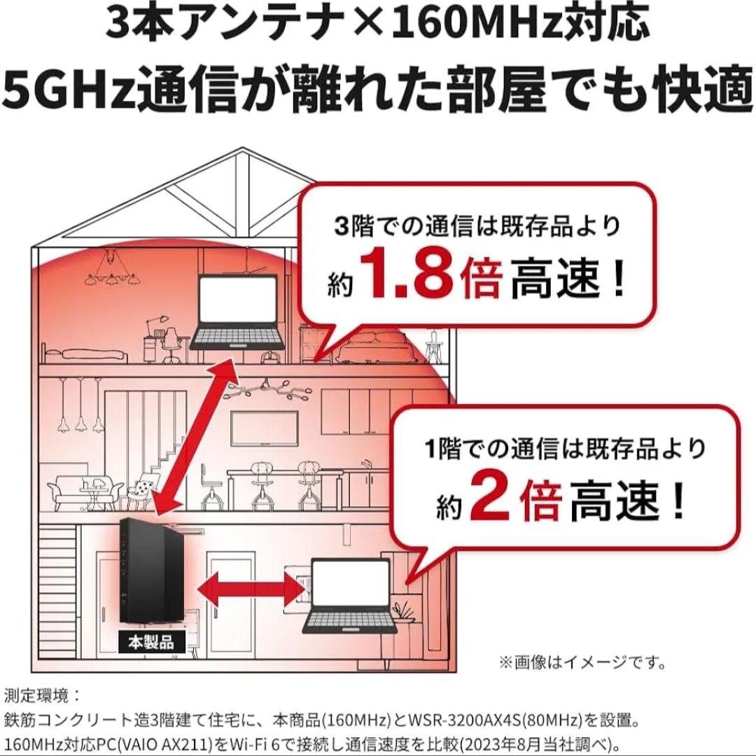 BUFFALO WSR-3000AX4P-BK Wi-Fi 6 ルーター
