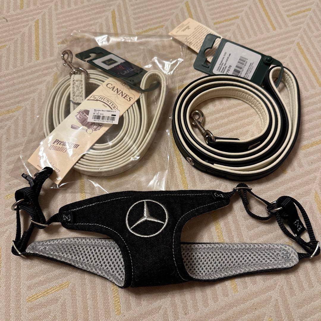 Mercedes-Benz Hunter リード　黒、白セット　ハーネスおまけ
