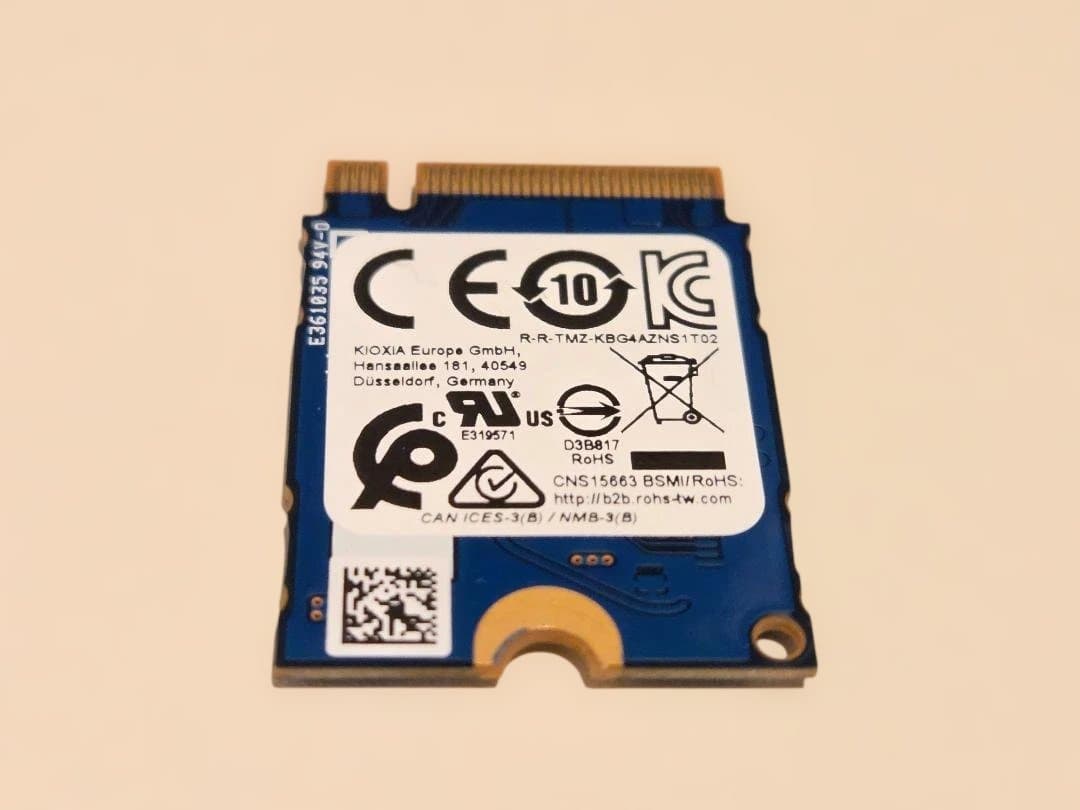 KIOXIA④ M.2 SSD NVMe 512GB◆健康状態96%