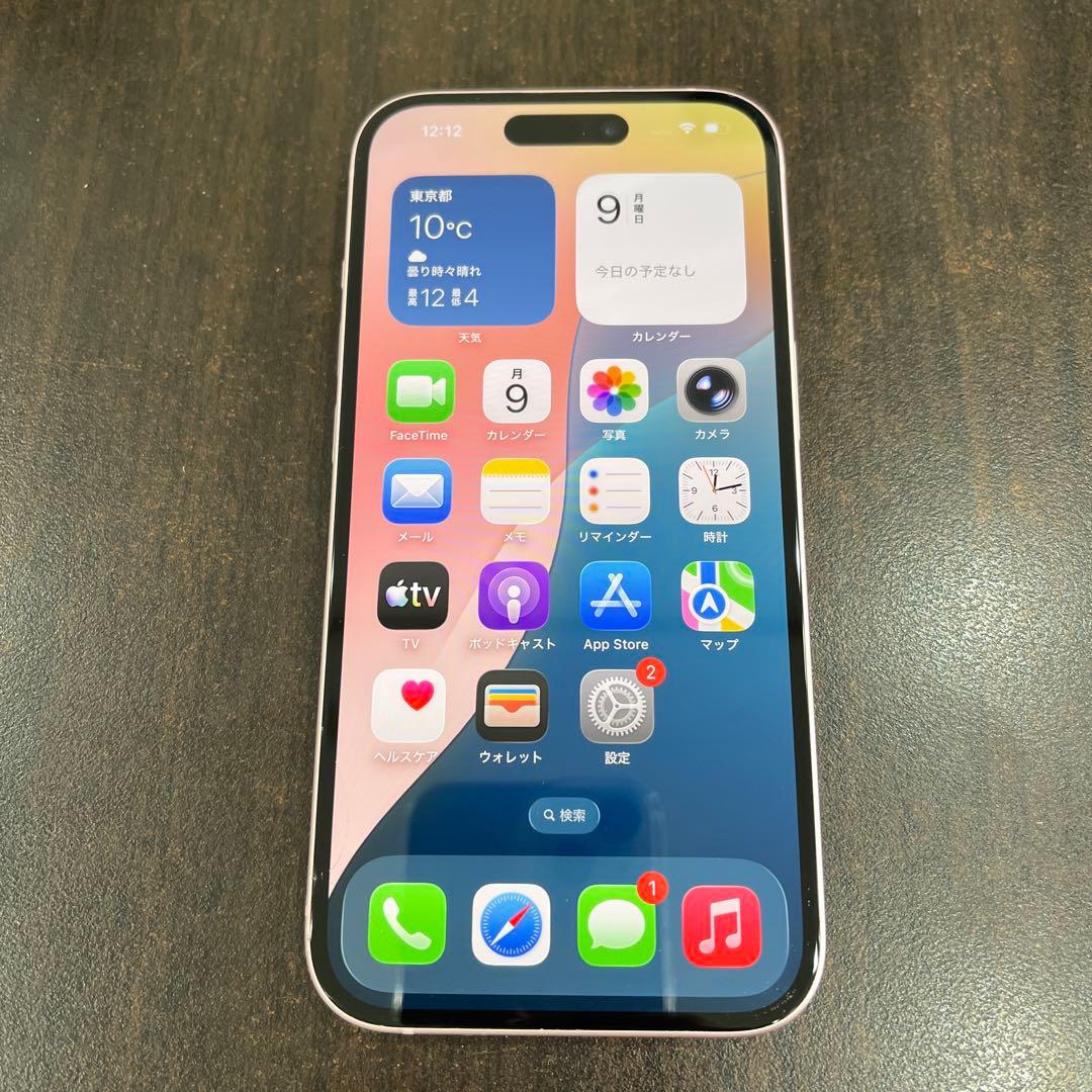 【期間限定】 iPhone 15 256GB ピンク SIMフリー 画面ヒビあり