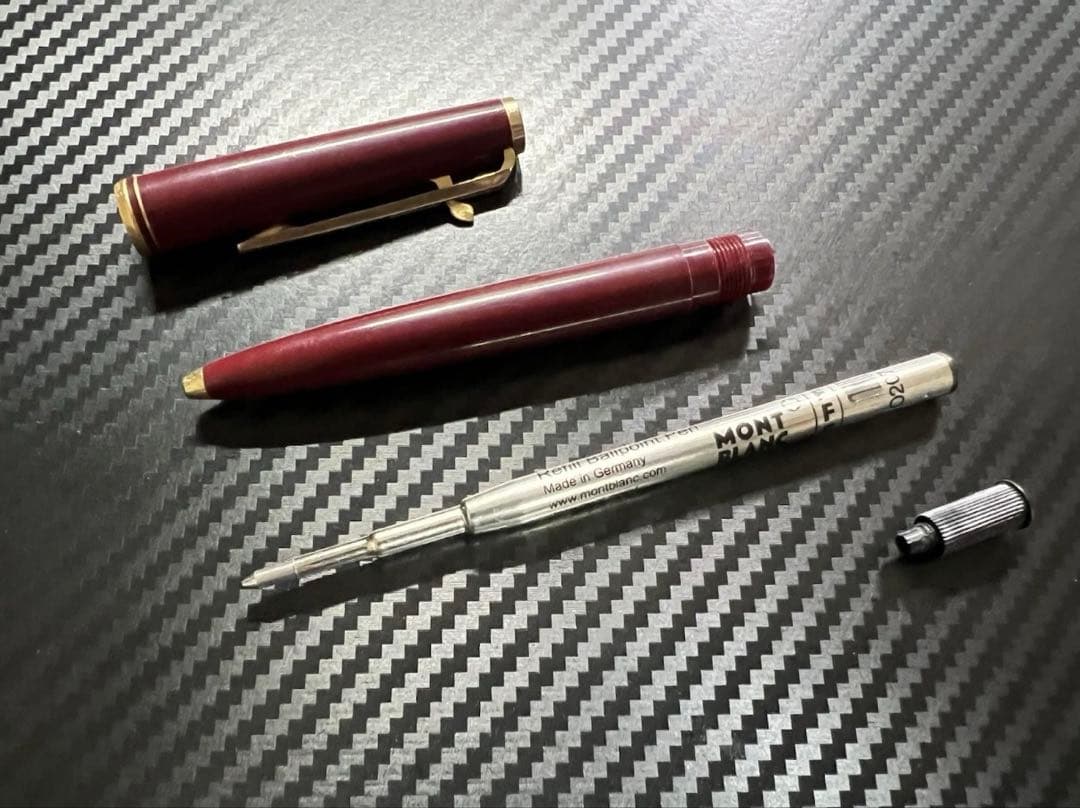 美品 モンブラン 281 ボルドー ボールペン 非売品アタッチメント付