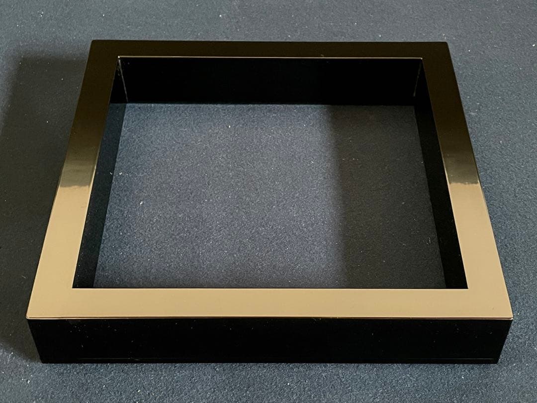 割引❗️【美品】「母」 黒真塗 炉縁 光入 共箱 共布 茶道具 (1126あ①)