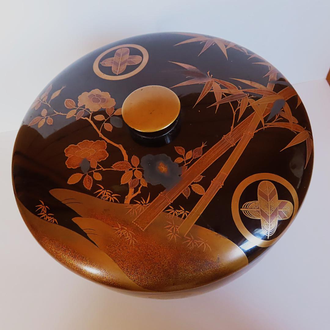 海外里帰り品・食籠（喰籠・蒔絵・家紋・重箱・菓子器・茶道）