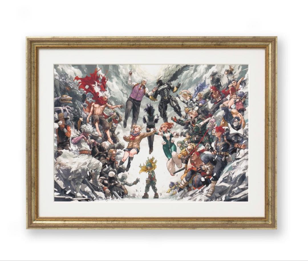 僕のヒーローアカデミア額装高精細デジタルカラー　キービジュアル「ヒーローVS敵」