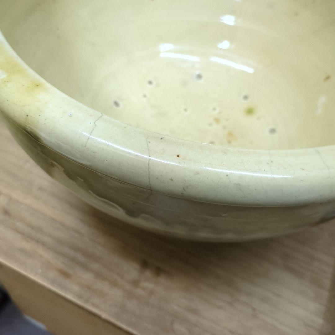骨董　黄瀬戸　美濃焼　鉢　水鉢　器　陶器　睡蓮鉢　こね鉢