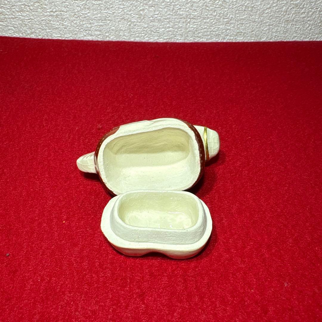 未使用　通次阿山作　色絵香合　午　馬　陶器