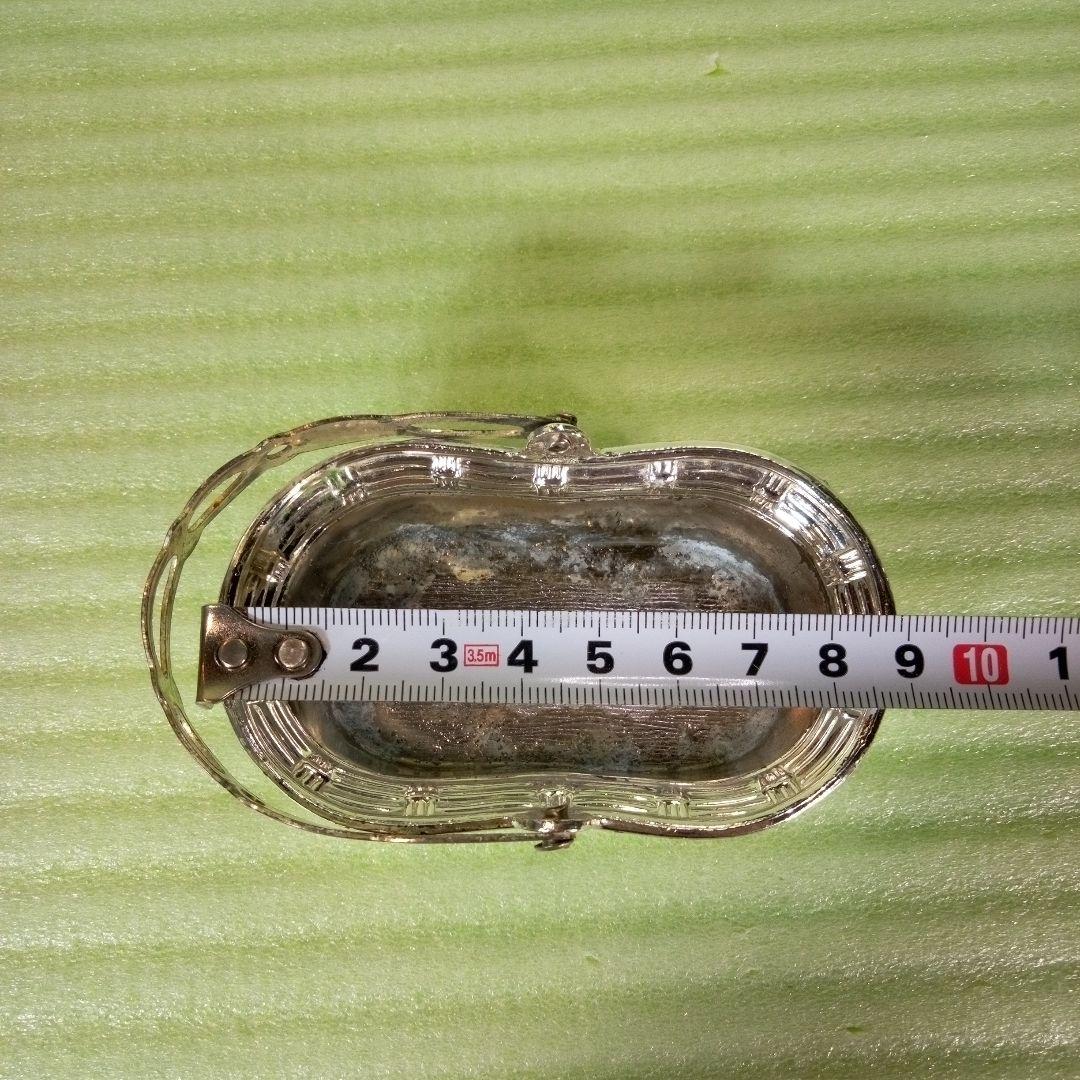 EP. Zinc　JAPAN　アンティーク　ミニチュアバスケット　レア