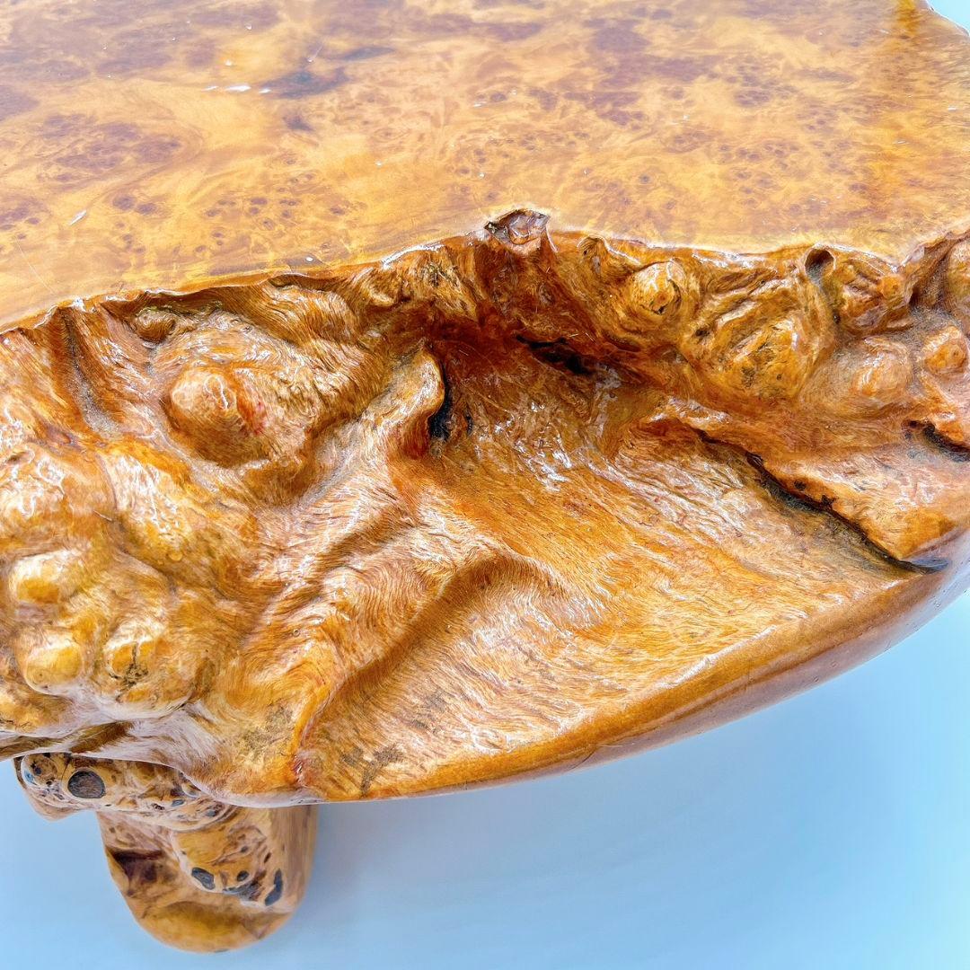 【逸品】一点物 天然木 木の瘤 花台 飾り台 瘤木 木の根 古民家 座卓 盆栽台
