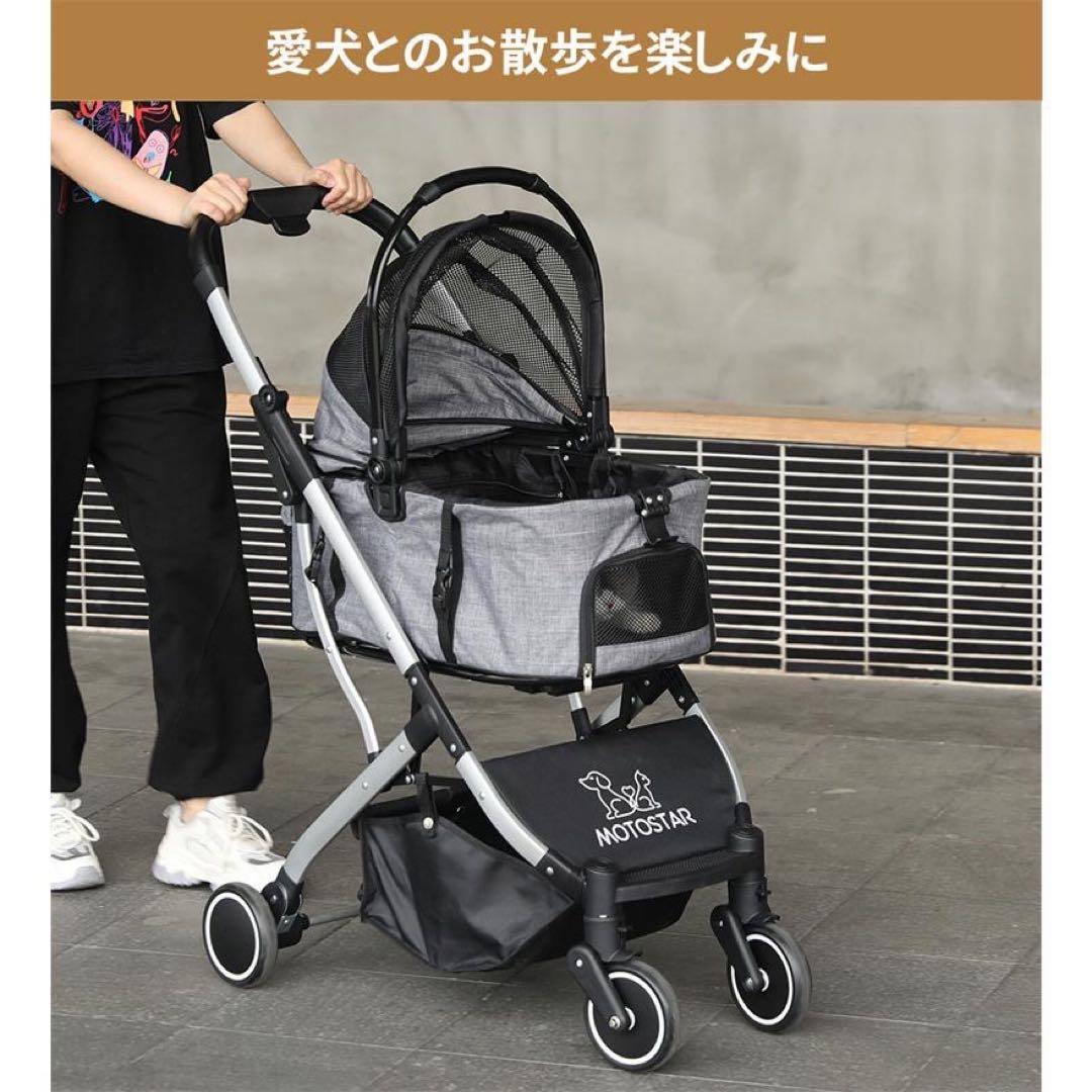 ペットカート 分離型 取り外し可能 ペットバギー 折りたたみ 小型犬 猫 4輪