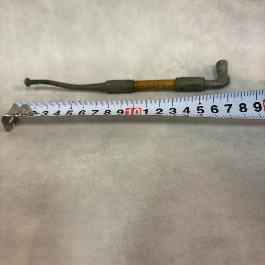 【アンティーク煙管】真鍮製／銀口／古道具 時代喫煙具 和骨董 コレクション品