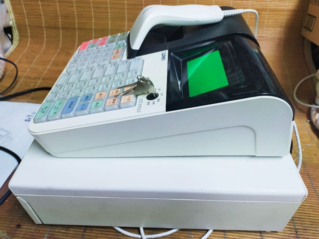 クローバーレジスターJET-650LSスキャナ付き　PC連携送料込　307000