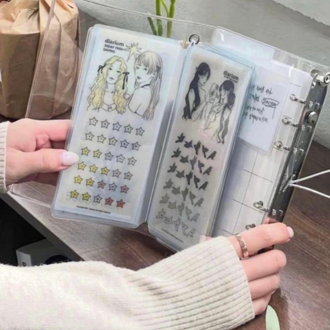 早い者勝　韓国　貯金　バインダー　カバー　A6 diarium 推し活　表紙付き