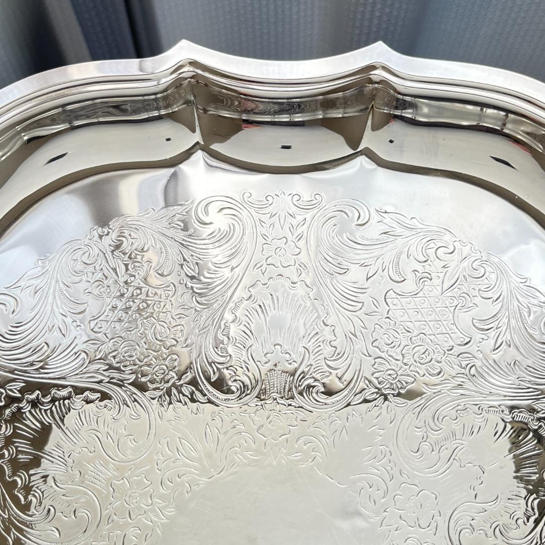 【Internatinal Silver】 ギャラリートレー 33cm