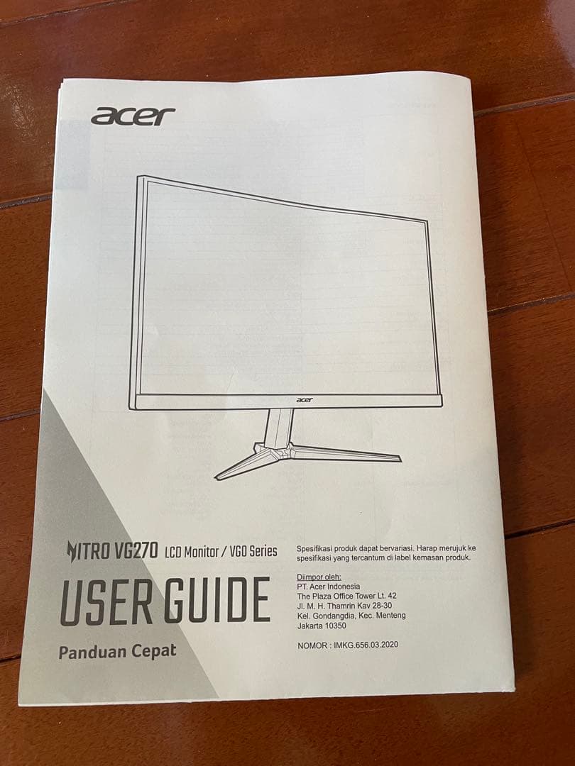 Acer Nitro XV0 27インチ ゲーミングモニター FHD 180Hz